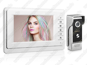 Цветной HD видеодомофон 7 для квартиры Eplutus EP-7400 с антивандальной вызывной панелью